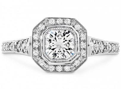 An Art Deco-inspired engagement ring from Hearts on Fire.